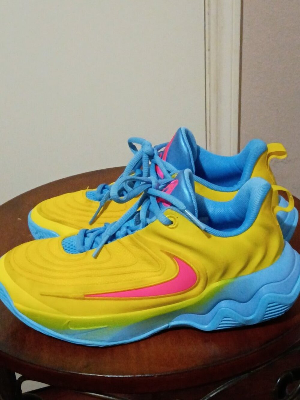 Nike Giannis Immortality 4 GS Kids Size 3Y Yellow Blue Pink FZ6734-700 Boys - Picture 8 of 12
